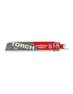 Panza de fierastrau pentru metal, Heavy Duty - Milwaukee - TCT TORCH 150mm x 10 Tpi - 5 buc - cod 48475551
