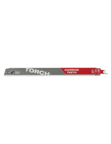 Panza de fierastrau pentru metal, Heavy Duty - Milwaukee - TCT TORCH 300mm x 8 Tpi - 5 buc - cod 48475503