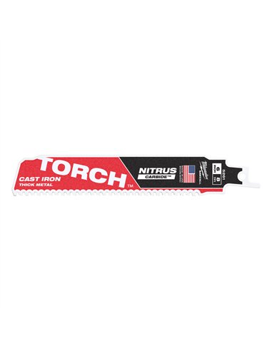 Panza de fierastrau pentru metal, Heavy Duty  - Milwaukee - TCT TORCH NITRUS 150mm x 8 Tpi - 1 buc - cod 48475261