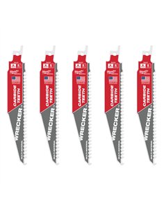 Panza de fierastrau, Multimaterial, Heavy Duty - Milwaukee - TCT WRECKER 150mm x 6 Tpi - 5 buc - cod 48475541