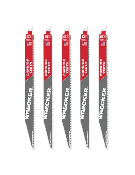 Panza de fierastrau, Multimaterial, Heavy Duty - Milwaukee - TCT WRECKER 300mm x 6 Tpi - 5 buc - cod 48475543