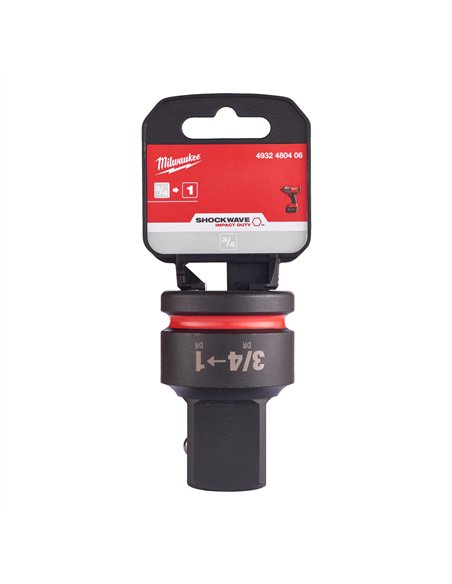 3/4 inch impact adaptors/reducers II - Milwaukee - Impact socket adaptor 3/4 inch to 1 inch- 1 buc - cod 4932480406