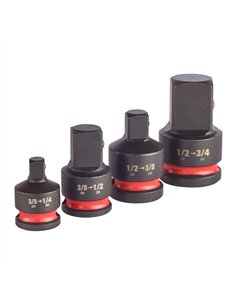 Set adaptor 1/2 inch SHOCKWAVE IMPACT DUTY - Milwaukee - Impact socket adaptor set- 4 buc - cod 4932480356