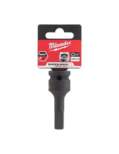Cap tubular HEX 1/2 inch - Milwaukee - HEX10 1/2 inch impact bit socket - cod 4932478066