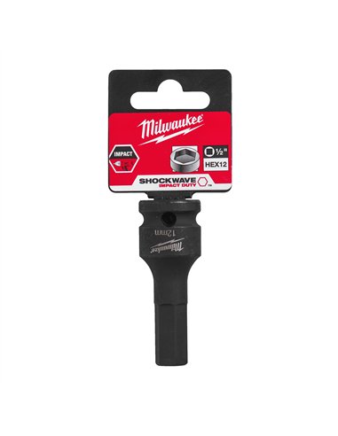 Cap tubular HEX 1/2 inch - Milwaukee - HEX12 1/2 inch impact bit socket - cod 4932478067