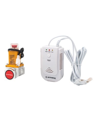 Set detector gaz cu electrovalvă 1/2",  220V (9-12V) - Ermetiq - ELG-QDG_E12