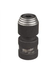 Adaptor chei Milwaukee Shockwave de la Patrat 3/8 inch la HEX 1/4 inch - 1 buc - cod 4932493426