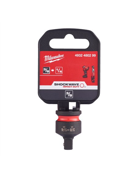 Adaptor Milwaukee Impact de la patrat 3/8 inch la patrat 1/4 inch - 1 buc - cod 4932480299
