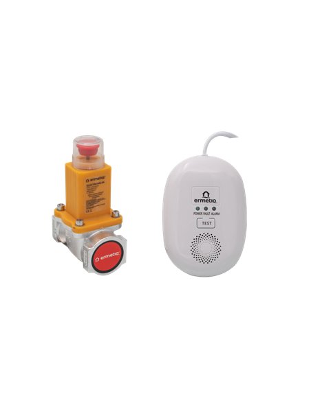 Kit detector gaz cu electrovalva 3/4” – 220V, 9-12V - Ermetiq - ELG-QDF_E34
