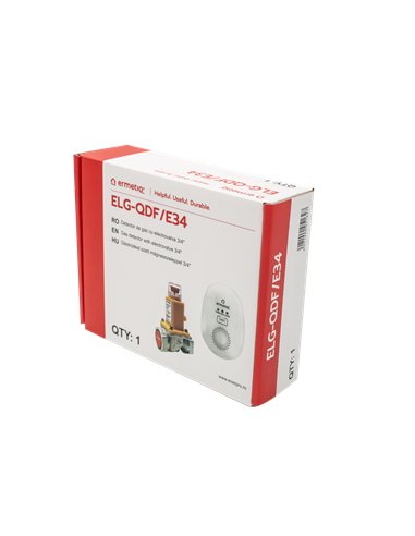 Kit detector gaz cu electrovalva 3/4” – 220V, 9-12V - Ermetiq - ELG-QDF_E34