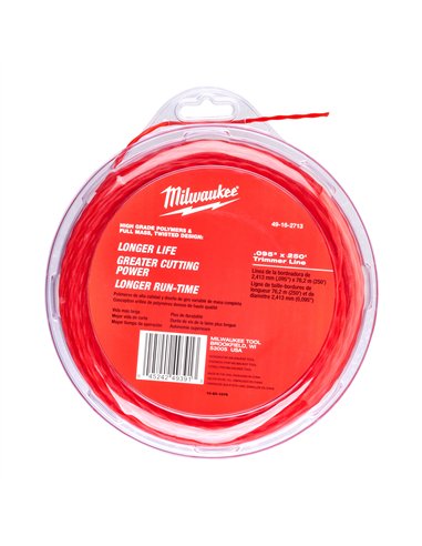 Trimmer cu fir - Milwaukee - Trimmer Line 2.4 mm x 76 m - 1 buc - cod 49162713