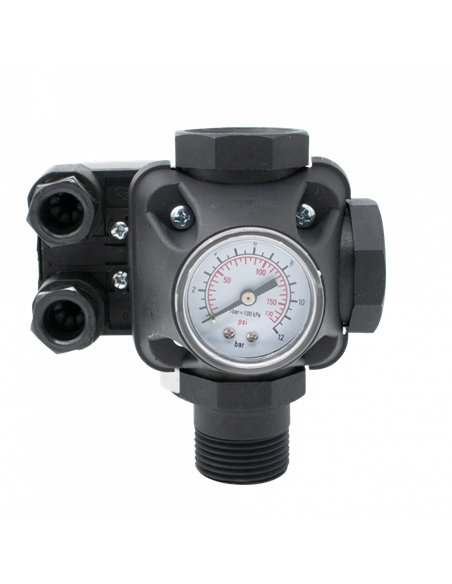 Presostat mecanic cu manometru - Everline - BAR-PMW114