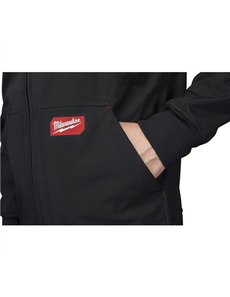 Jacheta Softshell neagra cu gluga FREEFLEX - Milwaukee - SJ BL XL - cod 4932498274