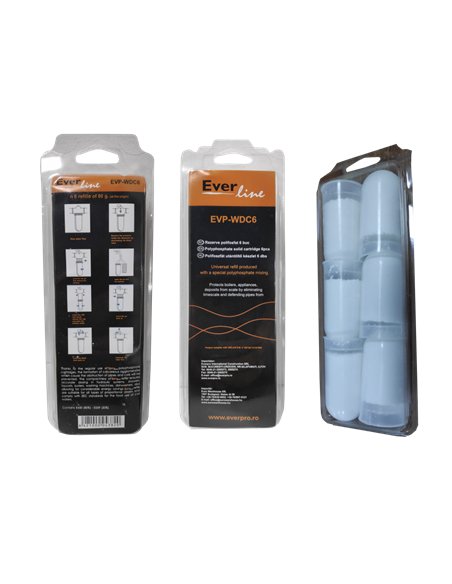 Filtru vertical cu 6 rezerve pentru centrala 1/2" - Everline - EVP-WDV12C6