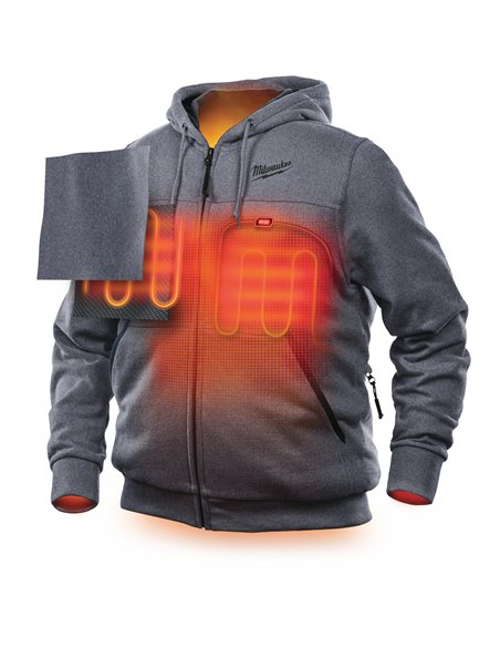Hanorac incalzit negru M12 - Milwaukee - M12 HH GREY3-0 (XL) - cod 4933464355