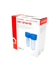 Filtru apa dublu cu sita/carbune 2x3/4"x10" - Ermetiq - EWY-2F34_10 2