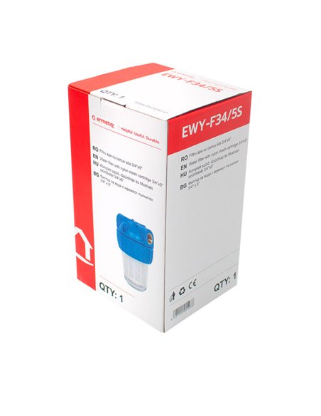 Filtru apa cu cartus sita 3/4"x5" - Ermetiq - EWY-F34_5S
