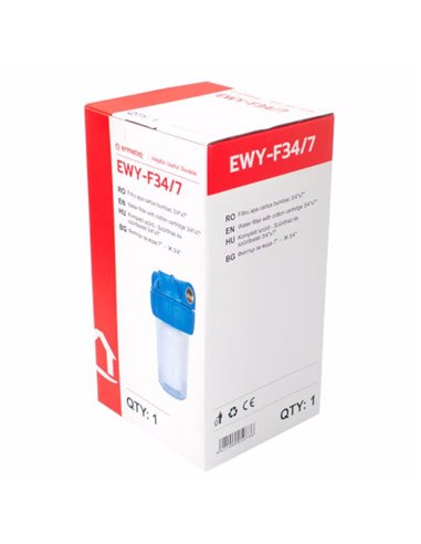 Filtru apa cu cartus sita 3/4"x7"  - Ermetiq - EWY-F34_7S