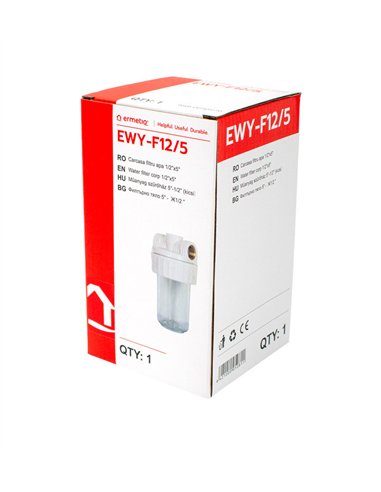 Carcasa filtru apa 1/2"x5" - Ermetiq - EWY-F12_5