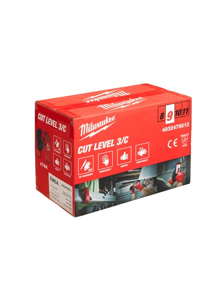 Manusi rezistente la taiere - C - Milwaukee - Bulk Cut C Gloves - 9/L - 14 4 buc - cod 4932479013