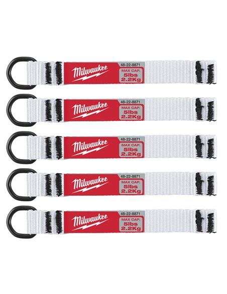 Accesorii pentru corzile de siguranta - Milwaukee - 5 buc 2.25kg D-Ring Web Attachment - cod 4932471431