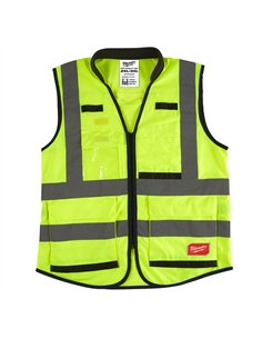 Vesta de inalta vizibilitate premium - Milwaukee - Premium High-Visibility Vest Yellow - 2XL/3XL - cod 4932471897