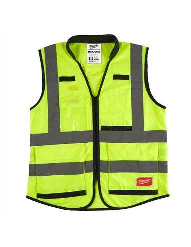 Vesta de inalta vizibilitate premium - Milwaukee - Premium High-Visibility Vest Yellow - 2XL/3XL - cod 4932471897
