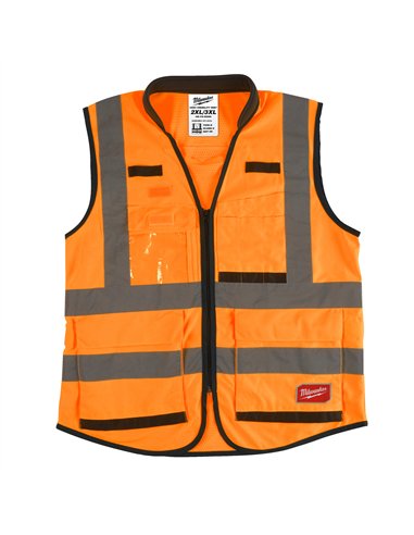 Vesta de inalta vizibilitate premium - Milwaukee - Premium High-Visibility Vest Orange - 2XL/3XL - cod 4932471900