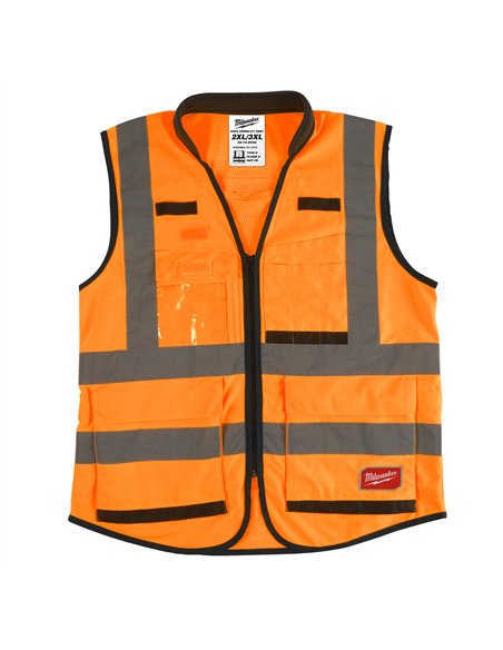 Vesta de inalta vizibilitate premium - Milwaukee - Premium High-Visibility Vest Orange - 2XL/3XL - cod 4932471900
