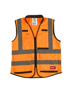 Vesta de inalta vizibilitate premium - Milwaukee - Premium High-Visibility Vest Orange - L/XL - cod 4932471899