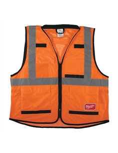 Vesta de inalta vizibilitate premium - Milwaukee - Premium High-Visibility Vest Orange - S/M - cod 4932471898