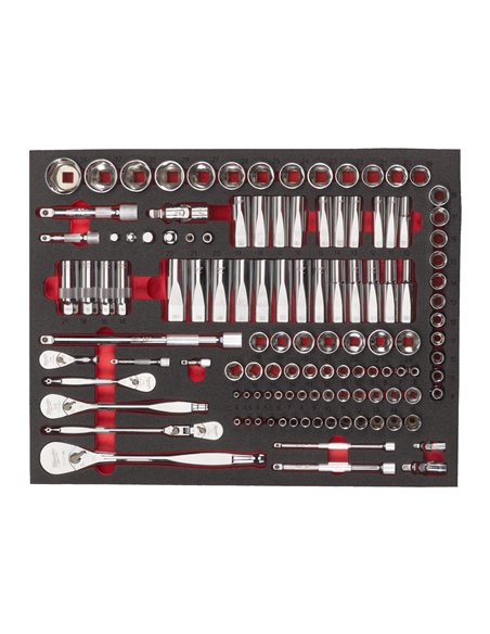 Set insertie spuma goala pentru antrenor cu clichet si tubulare 1/4 inch, 3/8 inch & 1/2 inch - Milwaukee - 1/4 inch, 3/8 inch 4