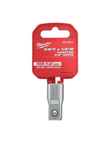 Adaptor 3/8 inch - Milwaukee - 3/8 inch Drive 3/8 inchF x 1/2 inchM Adapter - cod 4932480647