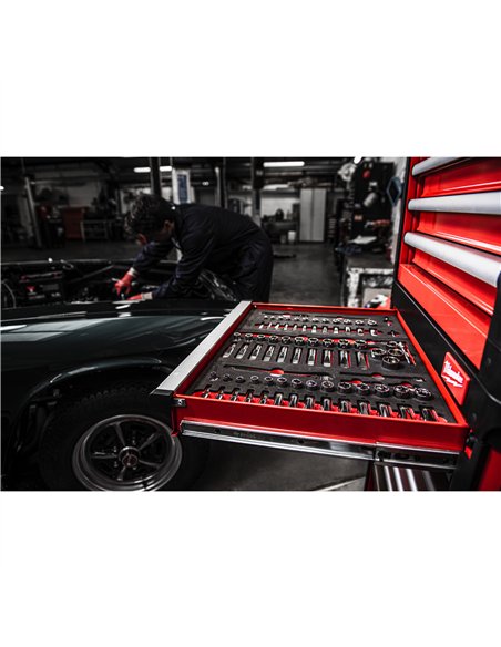 Set insertie spuma 1/2 inch antrenor cu clichet si chei tubulare - Milwaukee - 1/2 inch Ratchet and Socket Set Foam Insert - cod