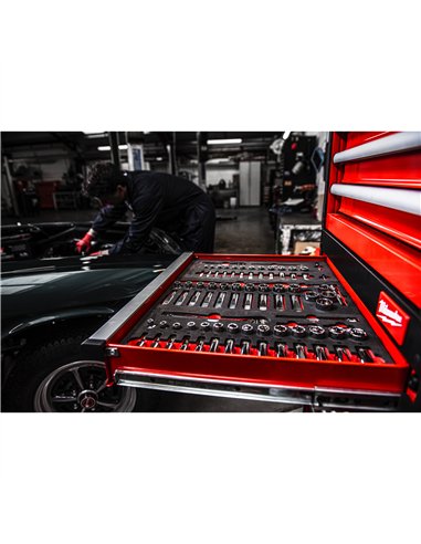 Set insertie spuma 1/4 inch antrenor cu clichet si chei tubulare - Milwaukee - 1/4 inch Ratchet and Socket Set Foam Insert - cod