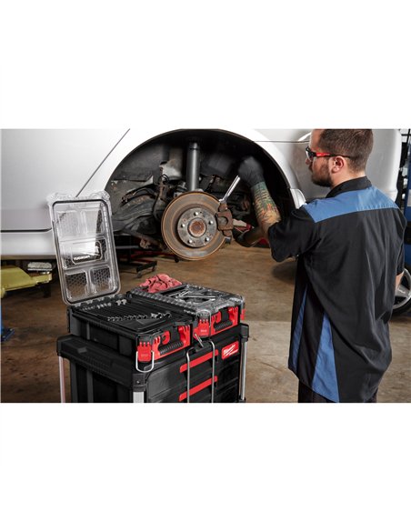 Set 15 buc. chei combinate MAX BITE in organizator compact PACKOUT - Milwaukee - 1 5 buc MAXBITE combination spanner set with Pa