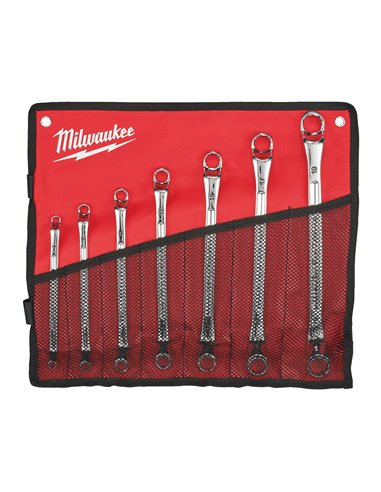Seturi chei inelare cu cot - Milwaukee - Double Ring Offset Spanner 7 buc Set - cod 4932492737