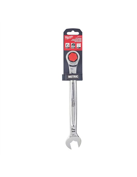 Chei combinate cu clichet MAX BITE - Milwaukee - Maxbite Ratcheting Metric Combination Spanner 17mm - 1 buc - cod 4932471510