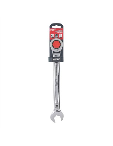 Chei combinate cu clichet MAX BITE - Milwaukee - Maxbite Ratcheting Metric Combination Spanner 20mm - 1 buc - cod 4932471513