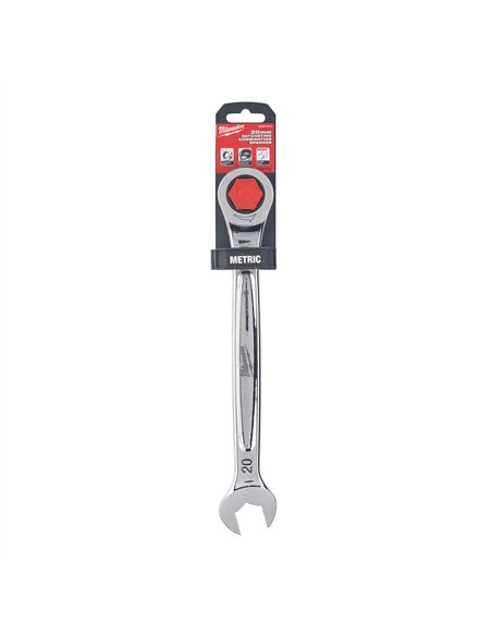 Chei combinate cu clichet MAX BITE - Milwaukee - Maxbite Ratcheting Metric Combination Spanner 20mm - 1 buc - cod 4932471513
