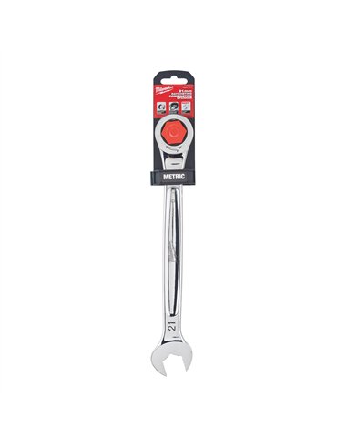 Chei combinate cu clichet MAX BITE - Milwaukee - Maxbite Ratcheting Metric Combination Spanner 21mm - 1 buc - cod 4932471514
