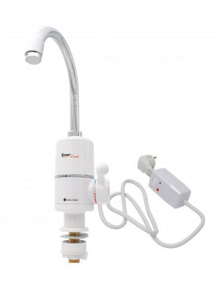 Robinet electric pentru apa calda instant, indicator LED, 3000W  - Everline - EVP-DZ12C3