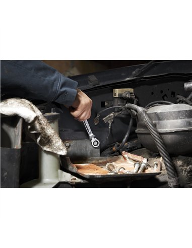 Chei fixe MAX BITE cu clichet si cap pivotant - Milwaukee - Maxbite Flex Head Ratcheting Spanner - Metric - 12 mm - cod 4932480