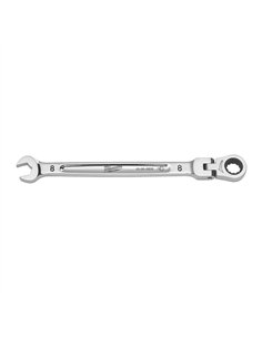 Chei fixe MAX BITE cu clichet si cap pivotant - Milwaukee - Maxbite Flex Head Ratcheting Spanner - Metric - 8 mm - cod 49324801