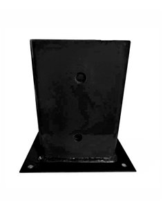 Suport metalic pentru stalpi din lemn dim 100x100mm talpa 142x142mm inaltime 100 mm, vopsit electrostatic RAL 9005 negru