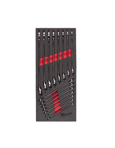 Set insertie spuma chei fixe combinate MAX BITE - Milwaukee - Maxbite Combination Spanner Set Foam Insert - cod 4932479827