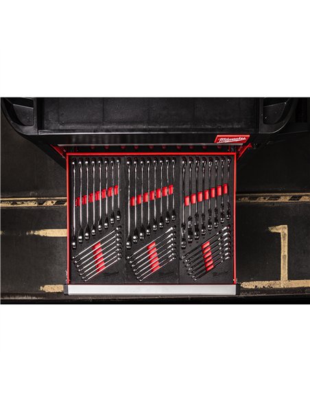 Set insertie spuma chei fixe MAX BITE cu clichet si cap pivotant - Milwaukee - Maxbite Flex Head Spanner Set Foam Insert - cod