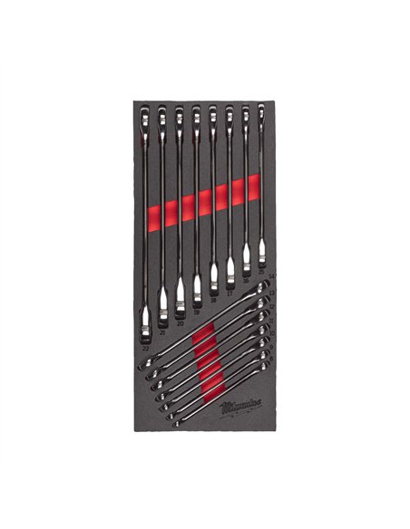 Set insertie spuma chei combinate cu clichet MAX BITE - Milwaukee - Maxbite Ratcheting Combination Spanner Set Foam Insert - co