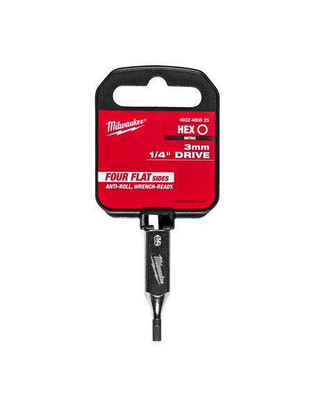 Cap cheie tubulara cu bit 1/4 inch Hex - Milwaukee - 1/4 inch Drive 3 mm Hex Bit Socket - cod 4932480825