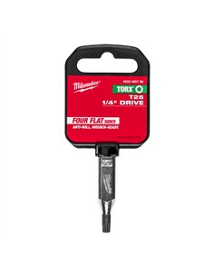 Cap cheie tubulara cu bit 1/4 inch Torx - Milwaukee - 1/4 inch Drive T25 Torx Bit Socket - cod 4932480796 2